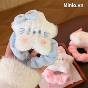 Scrunchies nhung Hello Kitty