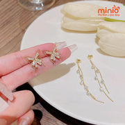 Bông tai dài xi 925 bướm gold 056110 MH