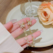 Bông tai dài xi 925 bướm gold 056110 MH