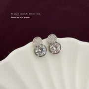 Bông tai xi 925 đá tròn 047094 MH