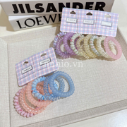 Set cột tóc lò xo màu hologram